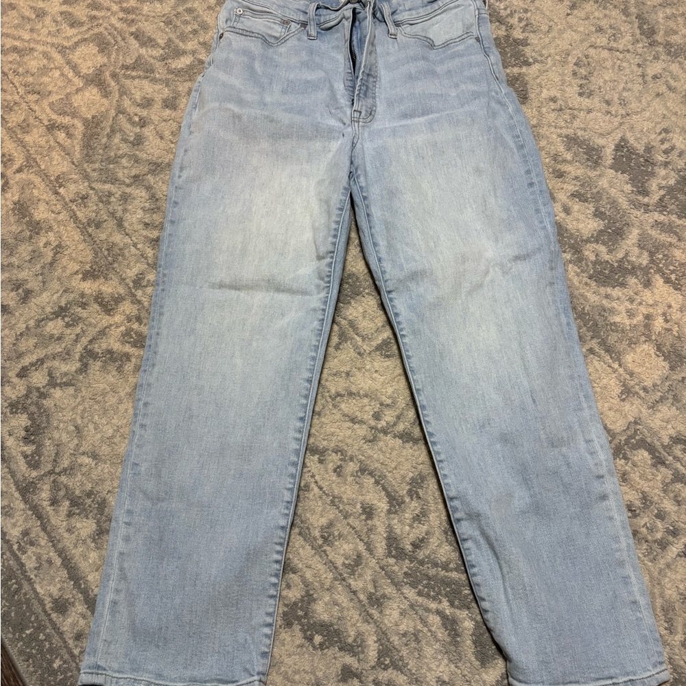 Madewell Light Wash Straight Leg Jeans